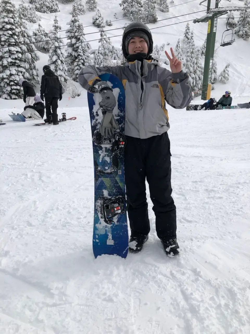 Brian snowboarding